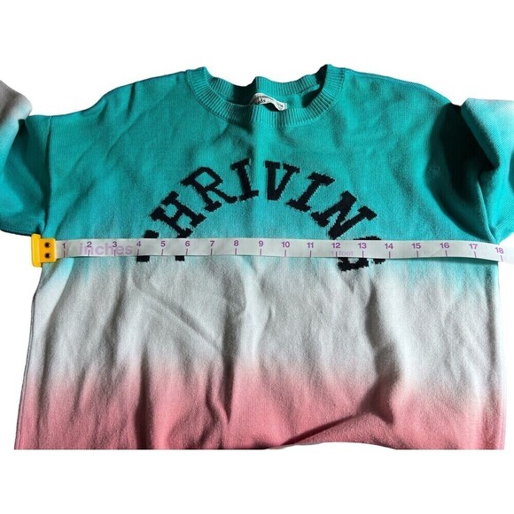 ABERCROMBIE Kids Girls Tie Dye THRIVING Logo Hoodie Sweatshirt Sz 13/14 - Picture 7 of 8